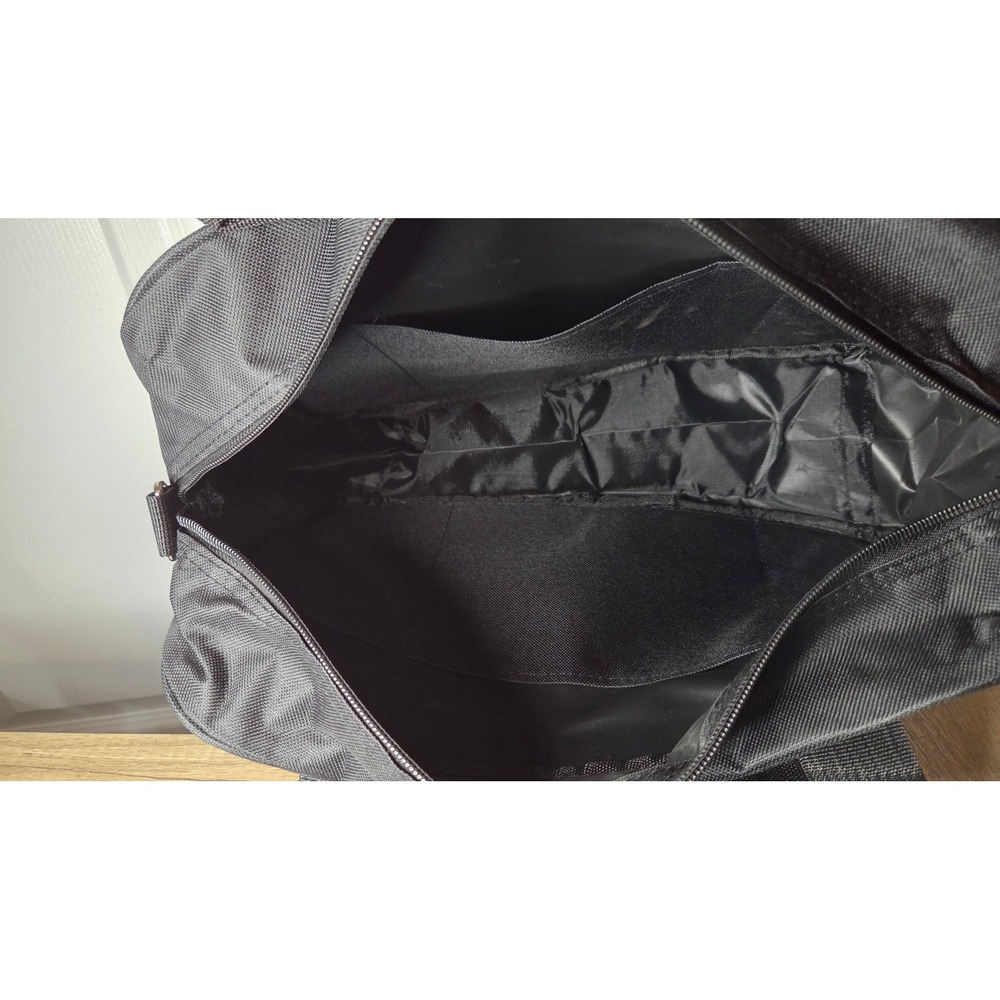 Small Black Gym Bag 14x10 Travel Sport Duffel with Shoulder Strap - Picture 4 of 6